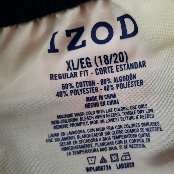 IZOD Pants Performance Events Uniform Dress Straight Legs Boy's Size XL 18-20 - Picture 7 of 7